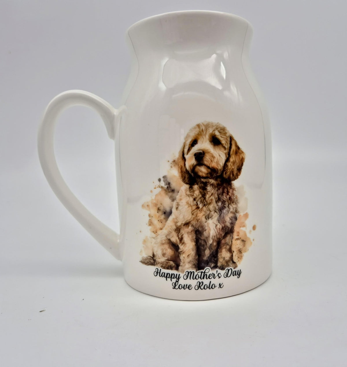 Personalised Cockapoo Milk Jug | Flower Vase | Custom Dog Lover Gift | Cockapoo Home Décor