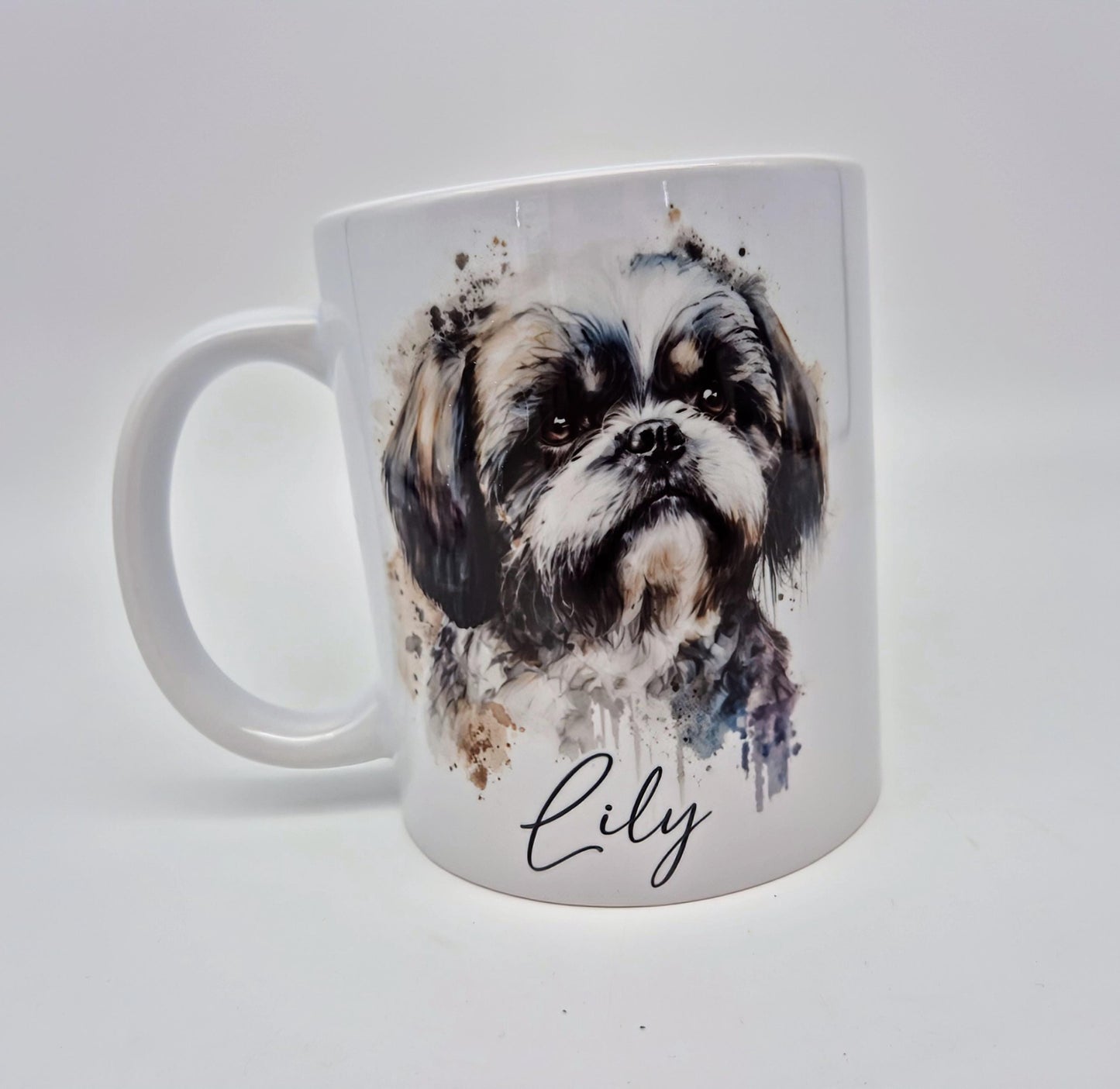 Personalised Watercolour Shih Tzu Mug – Custom Dog Lover Gift | With Matching Coaster Option