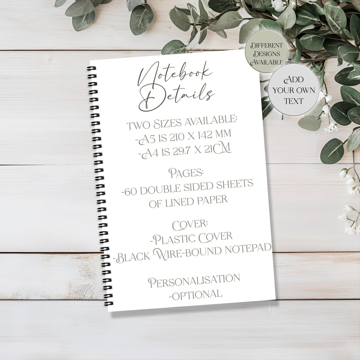 Personalised Chinchilla Notebook | Custom Name Journal | Cute Gift for Chinchilla Lovers