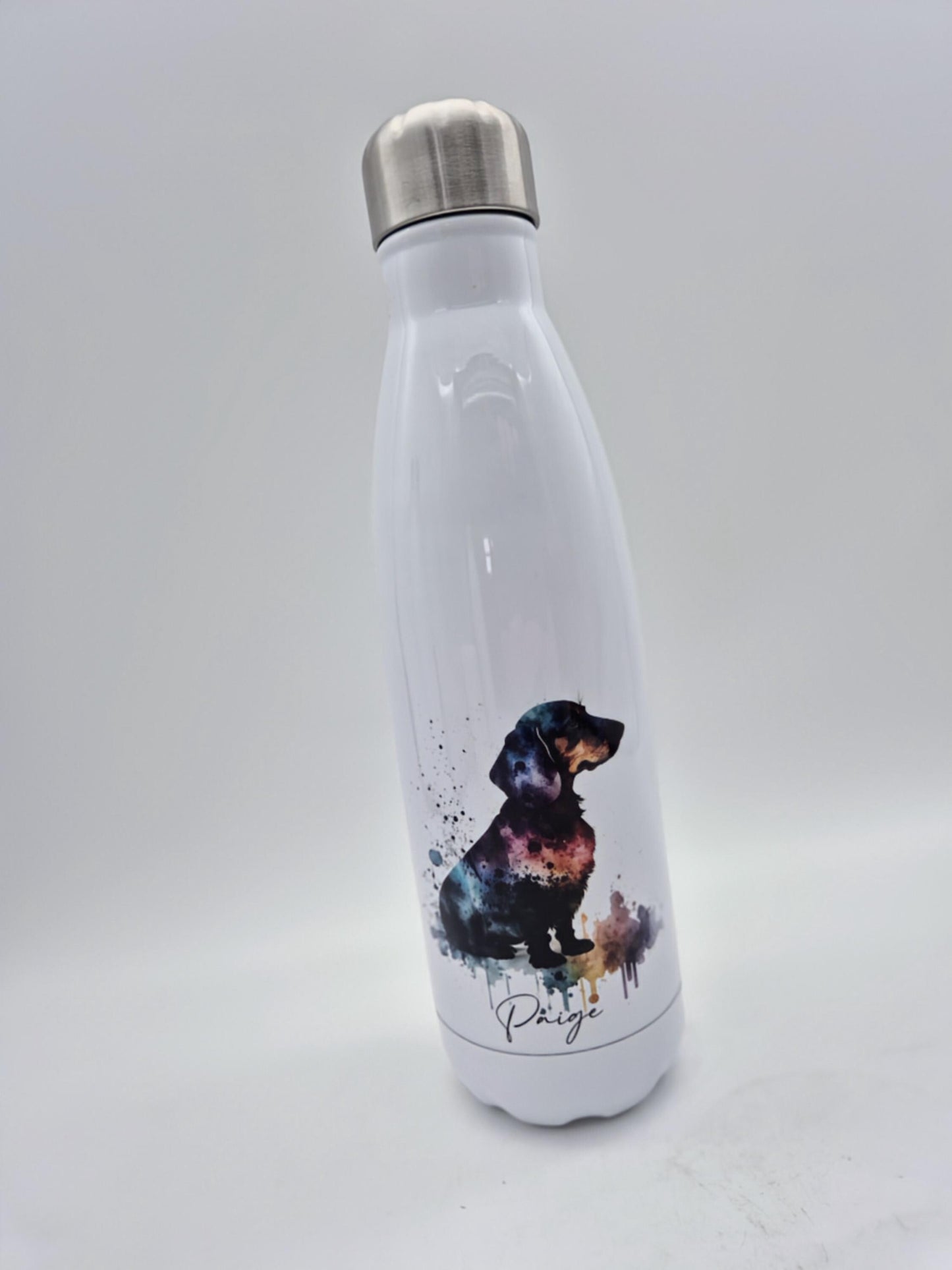 Personalised Dachshund Water Bottle – Stainless Steel Insulated | Sausage Dog Gift