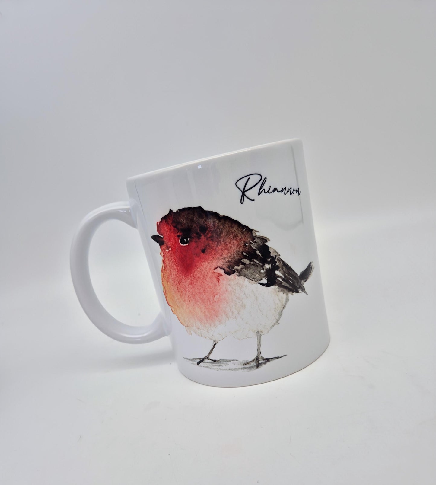 Personalised Watercolour Robin Mug & Coaster Set | Bird Lover & Memorial Gift