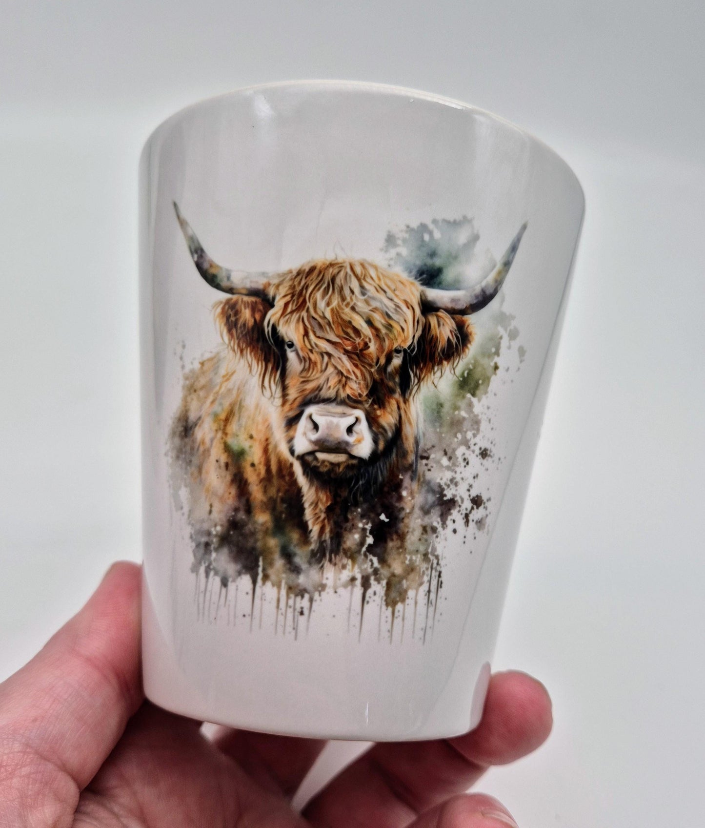 Personalised Highland Cow Plant Pot | Custom Pen Pot & Planter | Highland Cow Gift