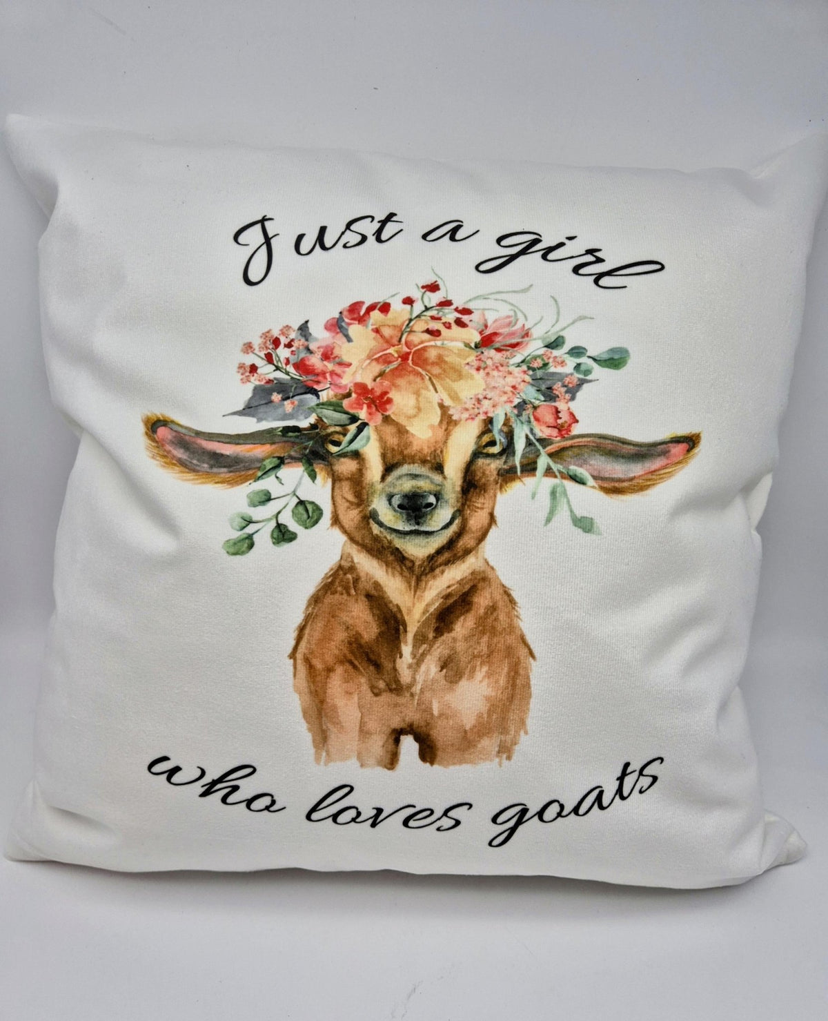 Personalised Goat Cushion | Farm Animal Throw Pillow | Gift for Goat Lovers