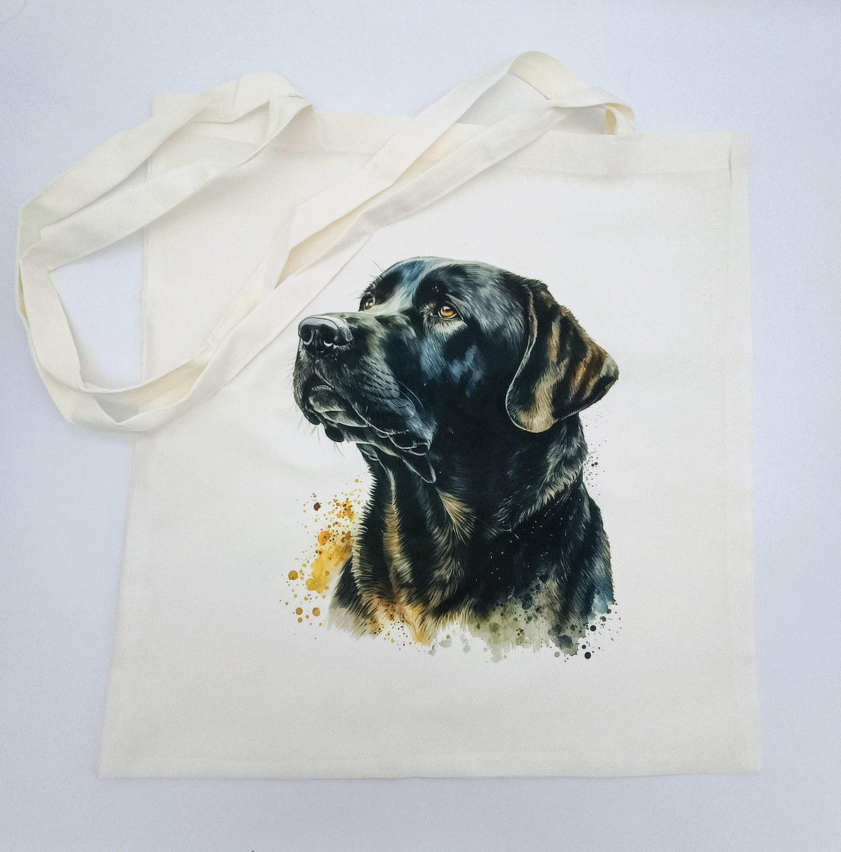 Watercolour Black Labrador Tote Bag | Personalised Gift for Her