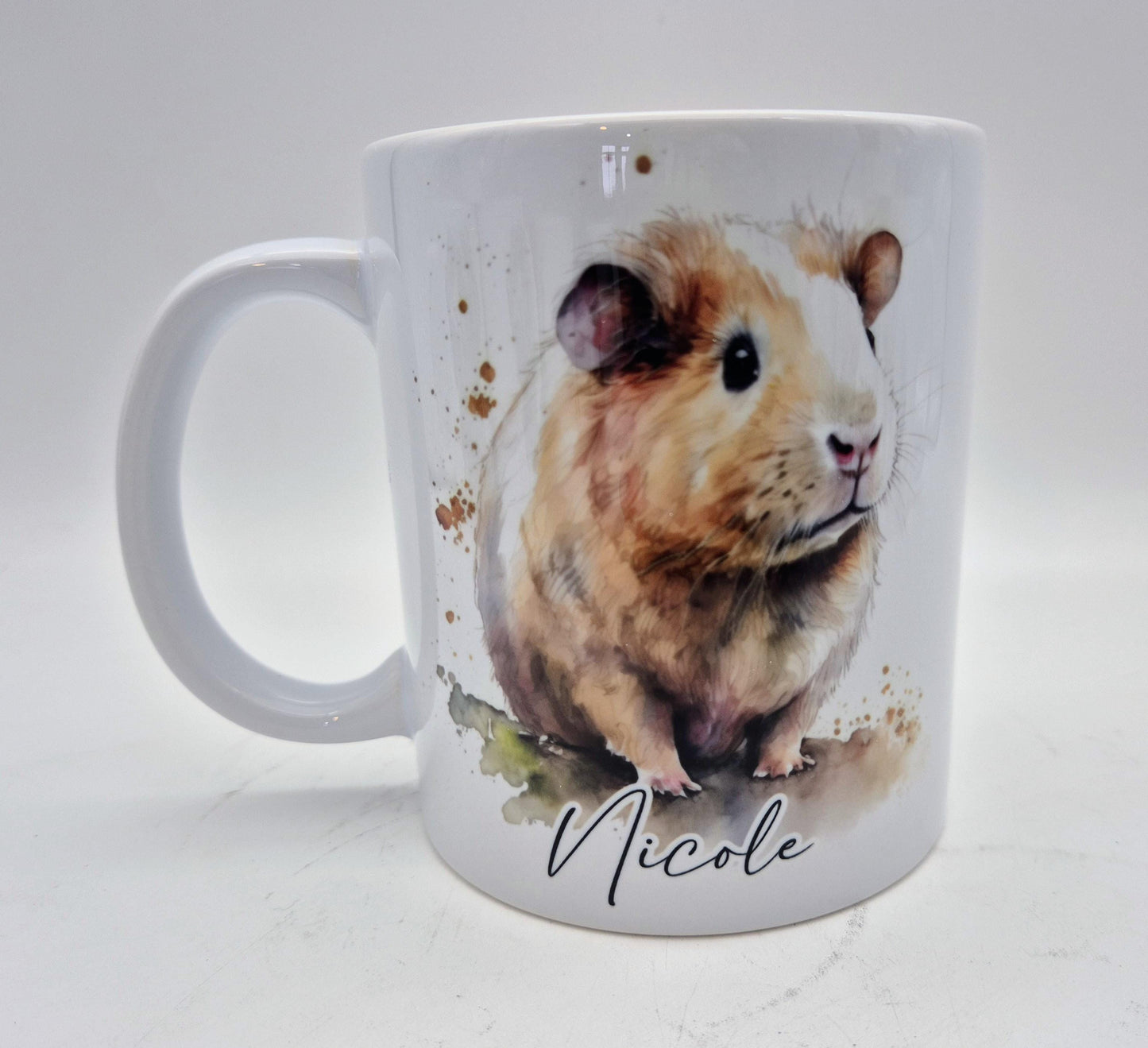Personalised Watercolour Guinea Pig Mug & Coaster Set | Custom Guinea Pig Gift