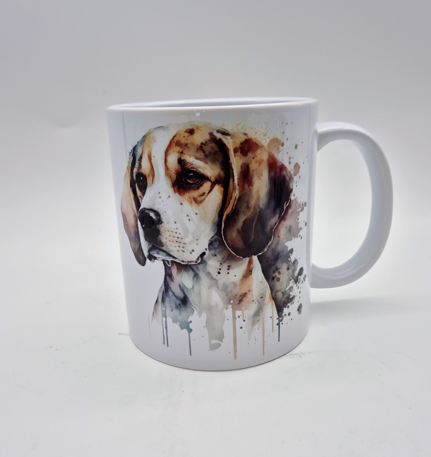 Personalised Beagle Mug & Coaster Set | Custom Dog Lover Gift | Watercolour Beagle Present