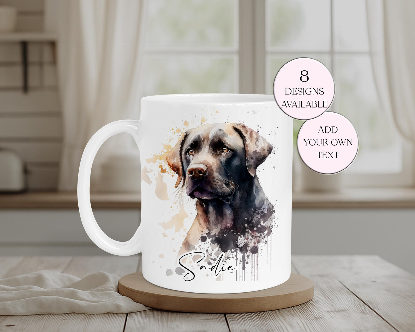 Personalised Chocolate Labrador Mug & Coaster Set | Dog Lover Gift