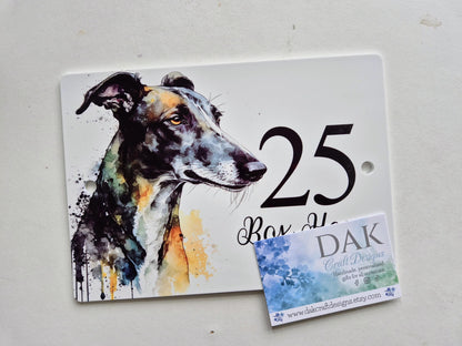 Personalised Greyhound House Sign | Acrylic Gate Plaque | New Home Gift