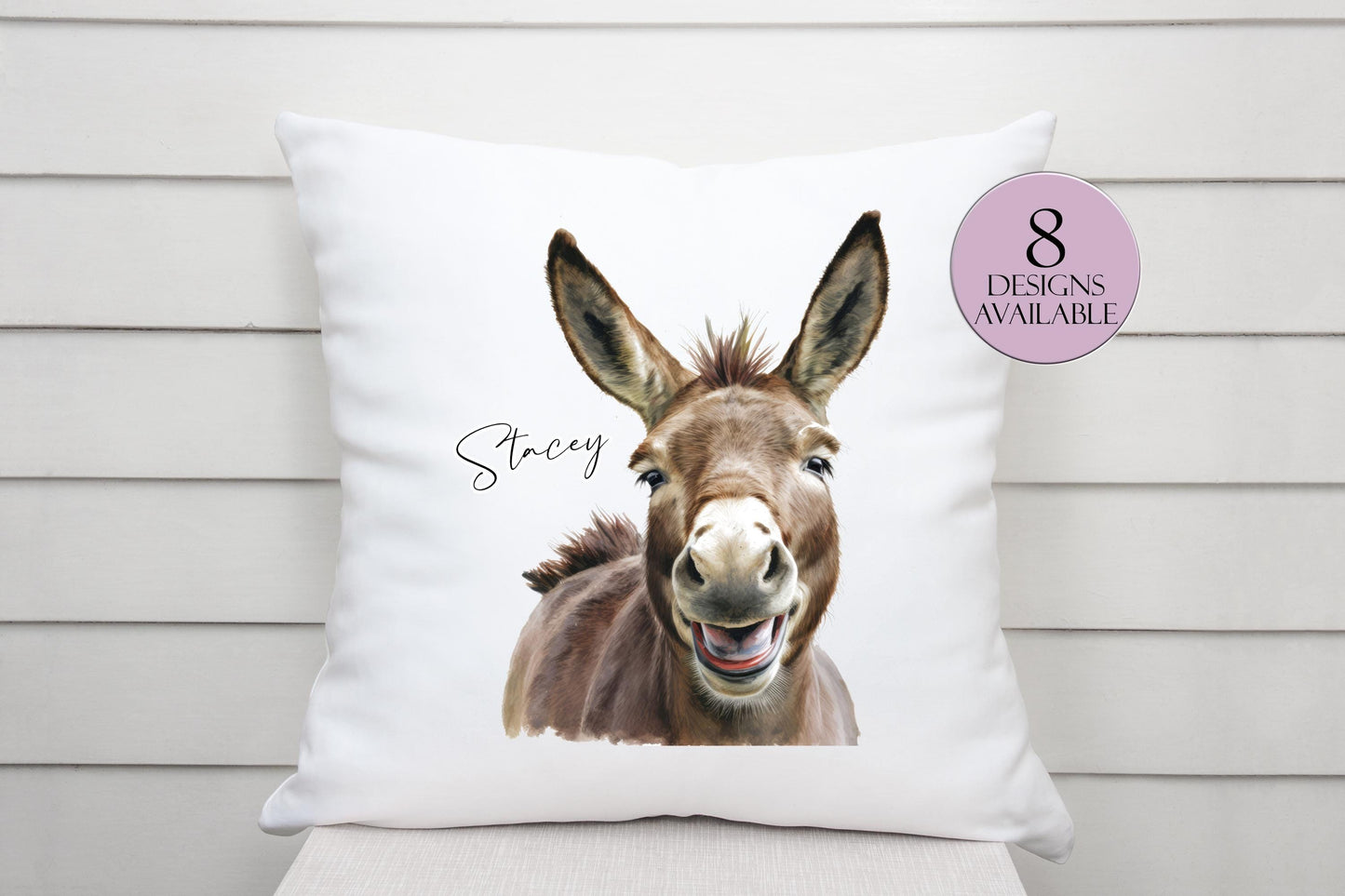 Personalised Donkey Cushion – Custom Donkey Lover Gift & Home Décor