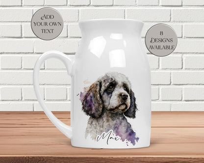 Personalised Cockapoo Milk Jug | Flower Vase | Custom Dog Lover Gift | Cockapoo Home Décor
