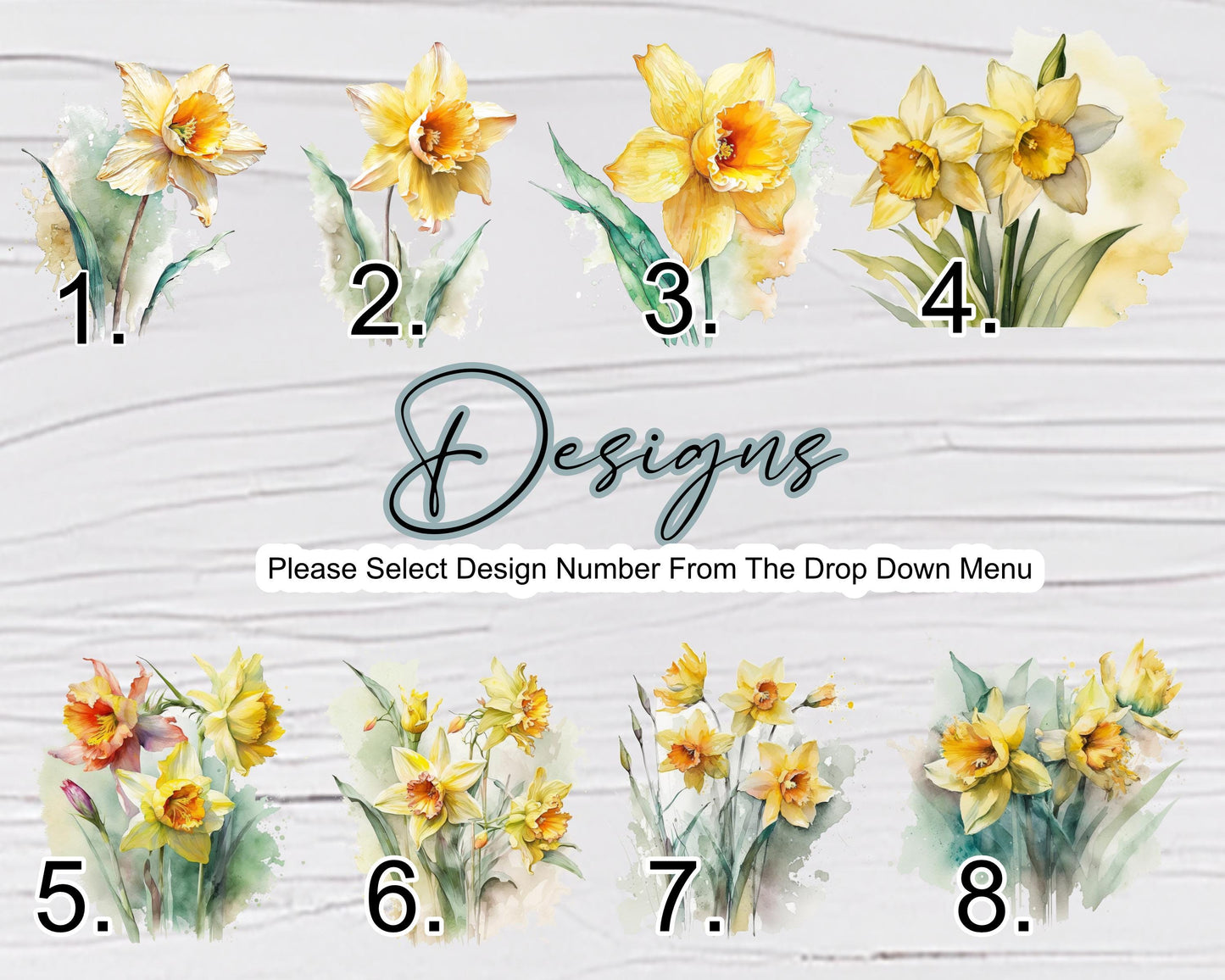 Personalised Daffodil Glass Chopping Board – Floral Kitchen Gift | Cheese Board & Worktop Saver
