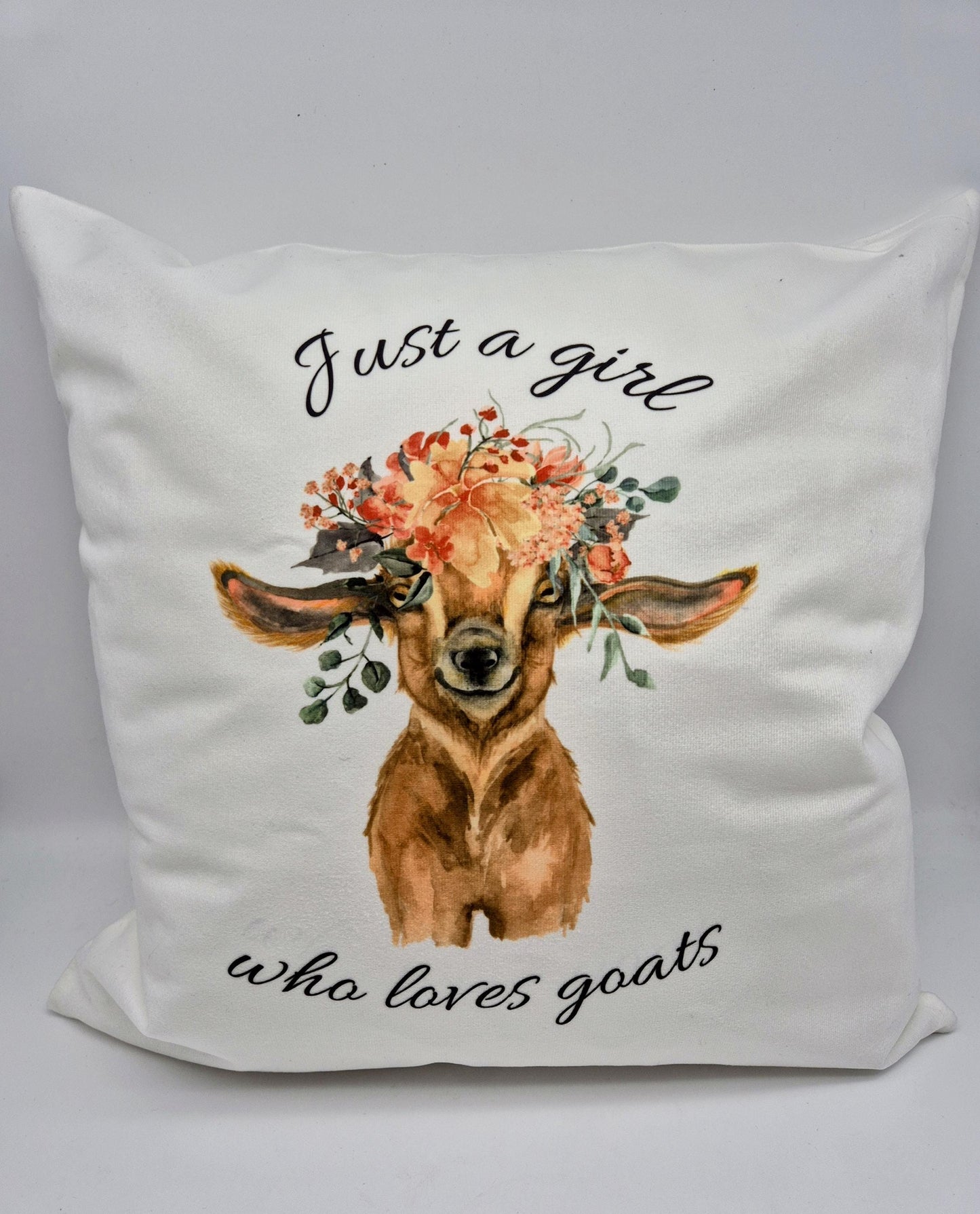 Personalised Goat Cushion | Farm Animal Throw Pillow | Gift for Goat Lovers