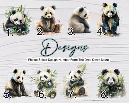 Personalised Watercolour Panda Milk Jug – Ceramic Flower Vase | Panda Lover Gift