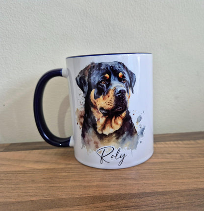 Personalised Rottweiler Mug – Custom Dog Lover Gift | With Matching Coaster Option