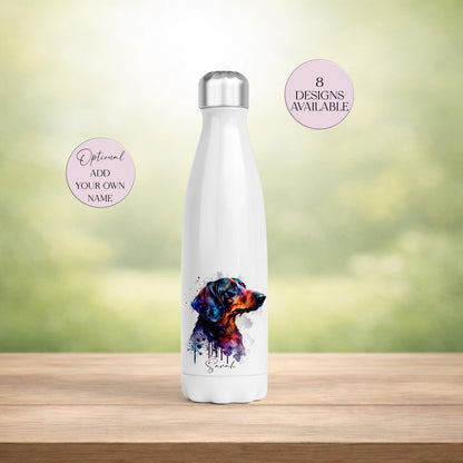 Personalised Dachshund Water Bottle – Stainless Steel Insulated | Sausage Dog Gift