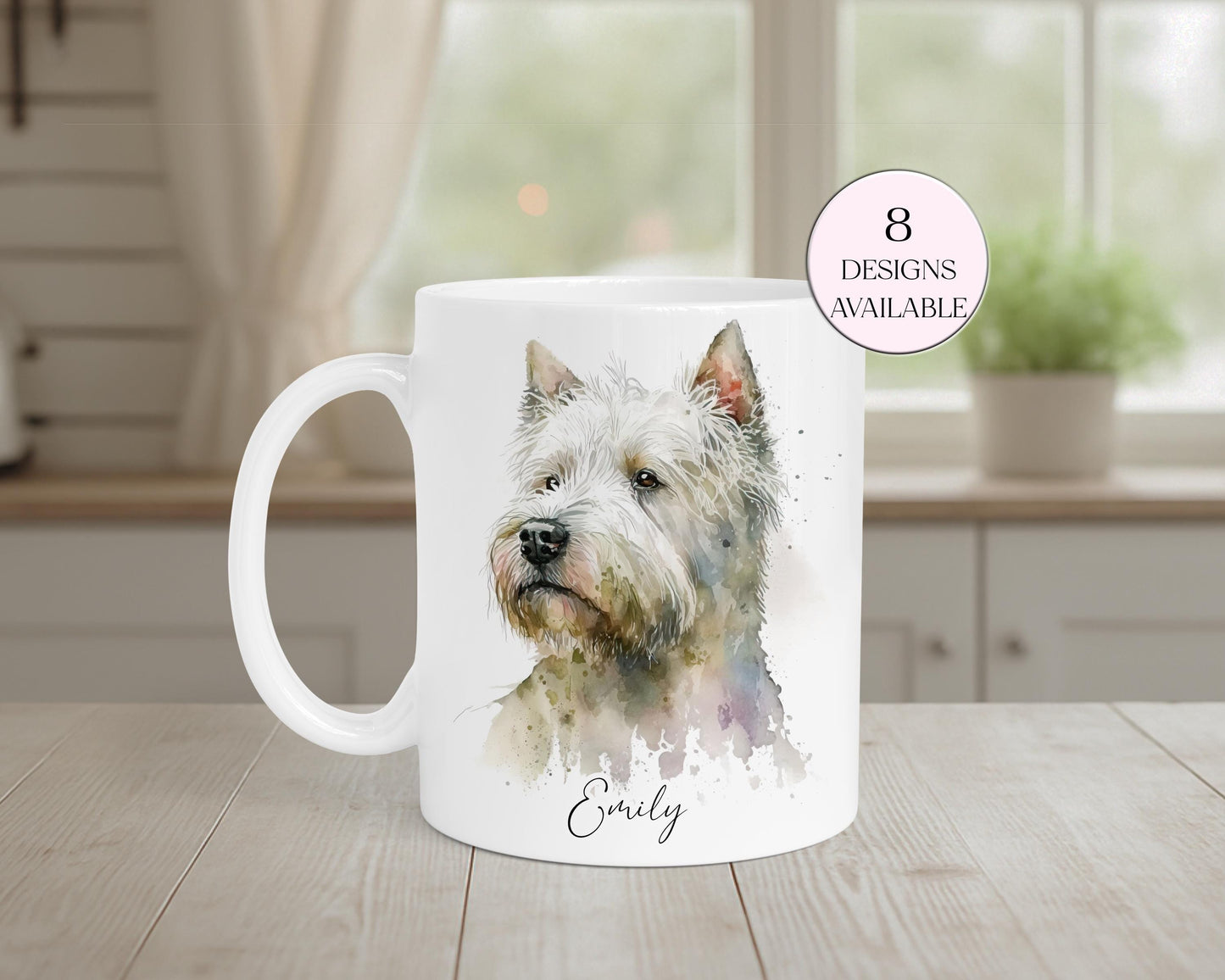 Personalised West Highland Terrier Mug & Coaster Set | Westie Dog Lover Gift