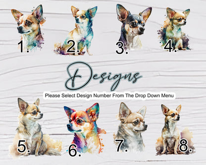 Personalised Chihuahua Plant Pot – Watercolour Dog Lover Gift | Succulent Planter