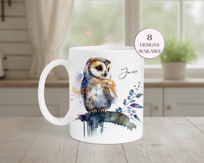 Personalised Owl Mug & Coaster Set – Custom Owl Lover Gift