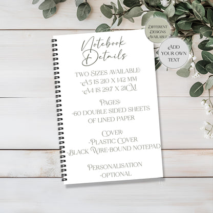 Personalised Rat Notebook – Custom A4 & A5 Notepad | Rat Lover Gift