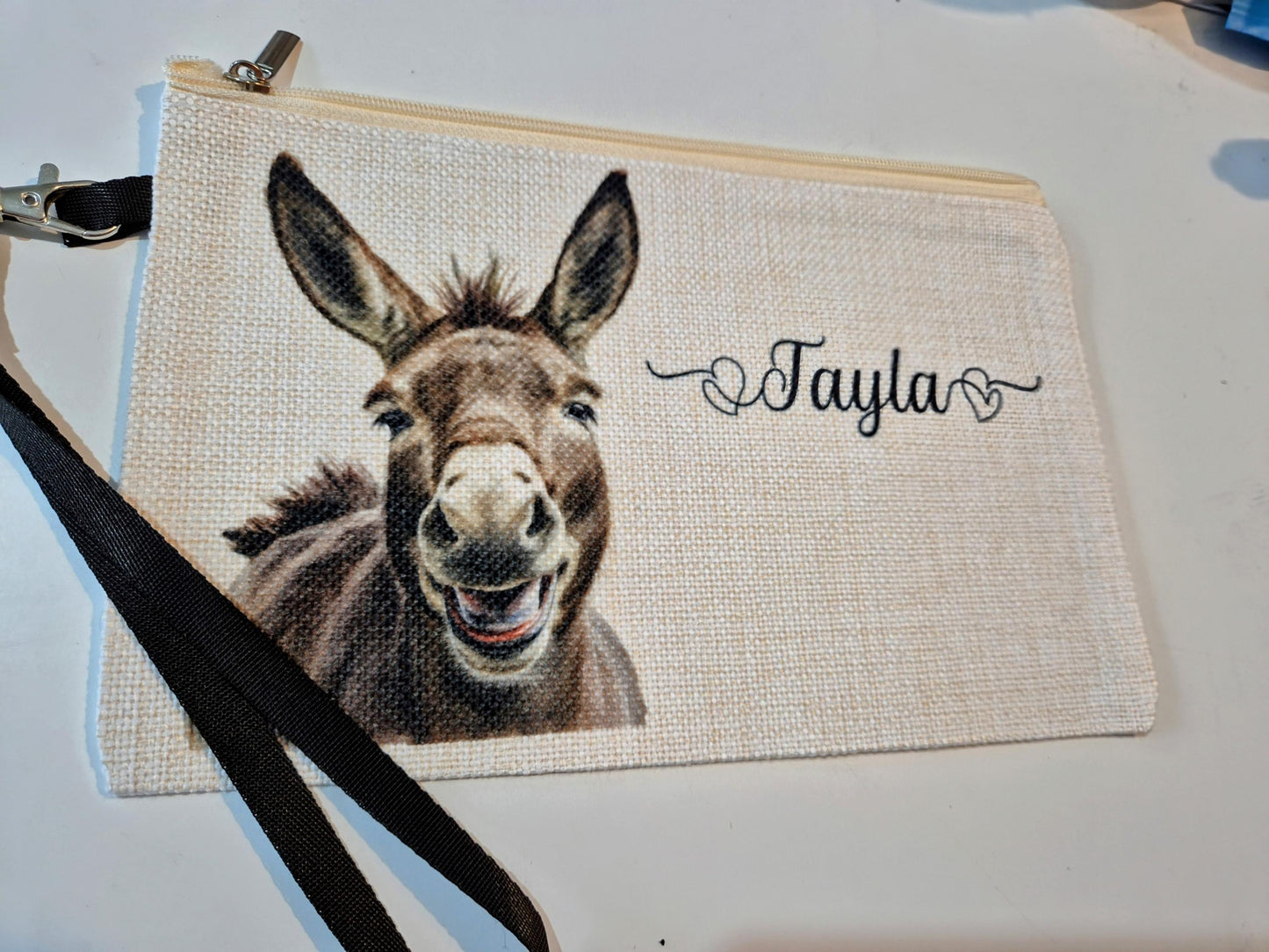 Personalised Donkey Makeup Bag | Cosmetic Pouch | Donkey Lover Gift