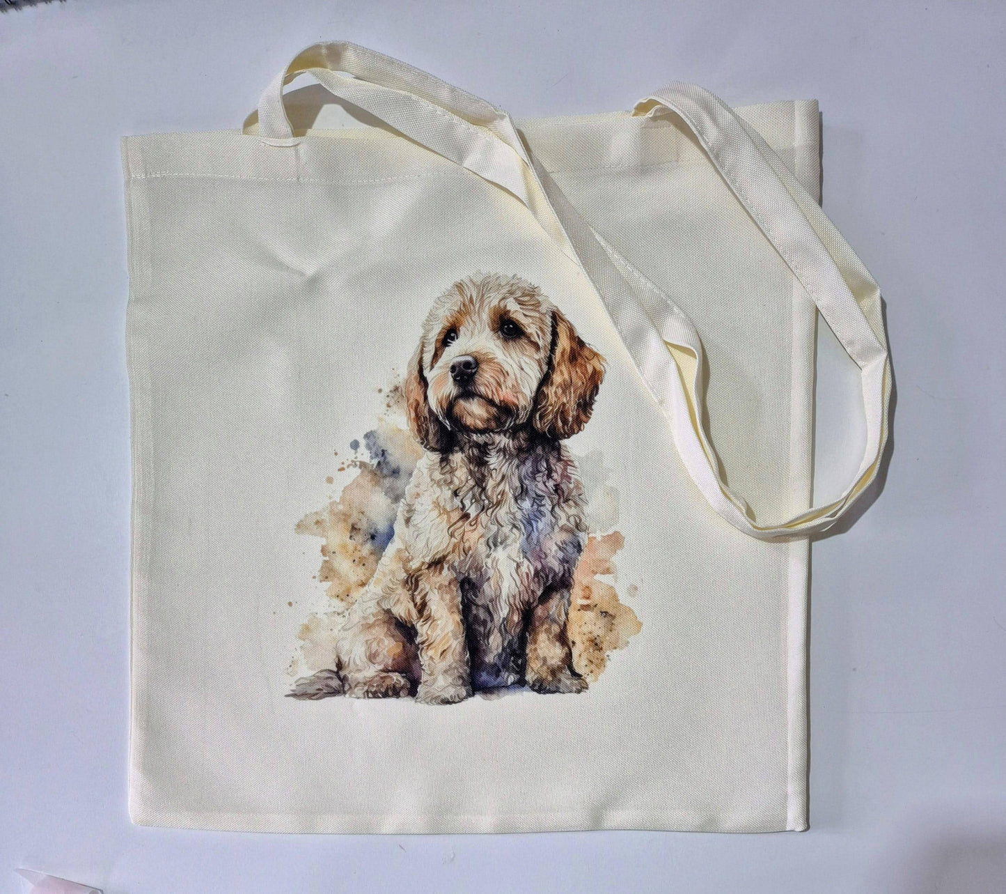 Personalised Watercolour Cockapoo Tote Bag – Dog Lover Reusable Shopper