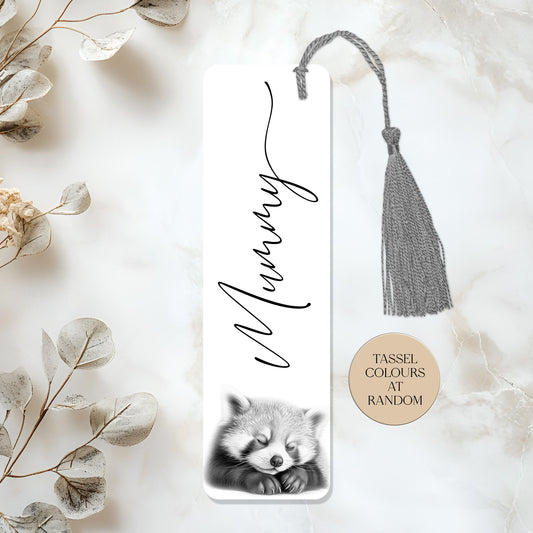 Metal Red Panda Bookmark – Large Custom Tassel Bookmark, Book Lover Gift, Red Panda Accessory, Teacher Gift, Reading Companion