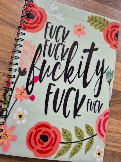 Funny Rude Notebook | Floral Profanity Notepad | A5 or A4