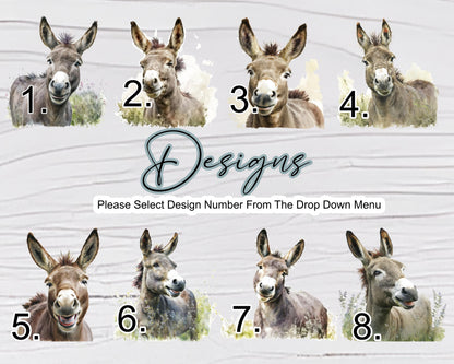 Personalised Watercolour Donkey Mug & Coaster Set | Donkey Lover Gift