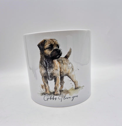 Personalised Border Terrier Plant Pot | Succulent Planter | Dog Lover Gift