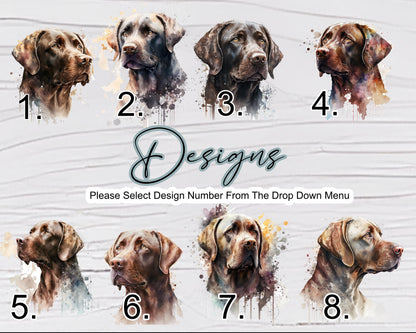 Personalised Chocolate Labrador Glass Chopping Board | A3 or A4 | Dog Lover Gift