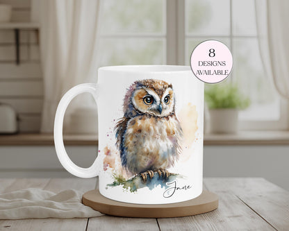 Personalised Owl Mug & Coaster Set – Custom Owl Lover Gift