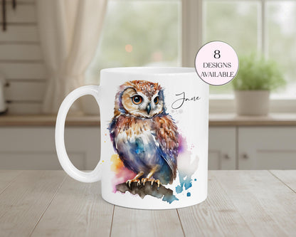 Personalised Owl Mug & Coaster Set – Custom Owl Lover Gift
