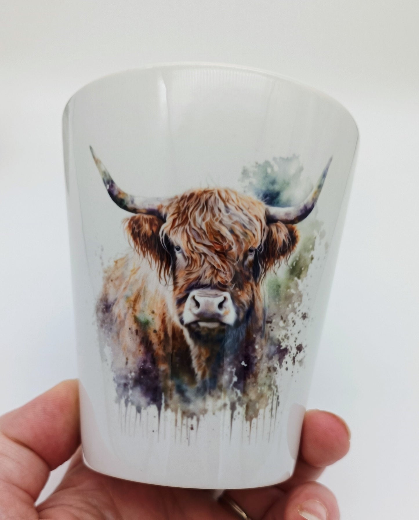 Personalised Highland Cow Plant Pot | Custom Pen Pot & Planter | Highland Cow Gift