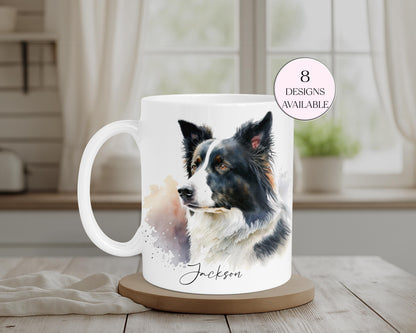 Personalised Border Collie Mug & Coaster Set | Dog Lover Gift