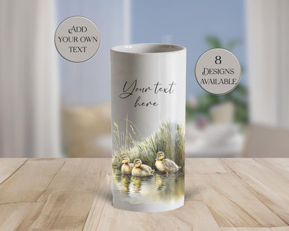Personalised Duck Ceramic Vase – Custom Watercolour Duckling Flower Pot