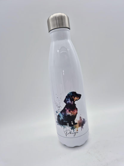 Personalised Dachshund Water Bottle – Stainless Steel Insulated | Sausage Dog Gift