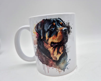 Personalised Rottweiler Mug – Custom Dog Lover Gift | With Matching Coaster Option