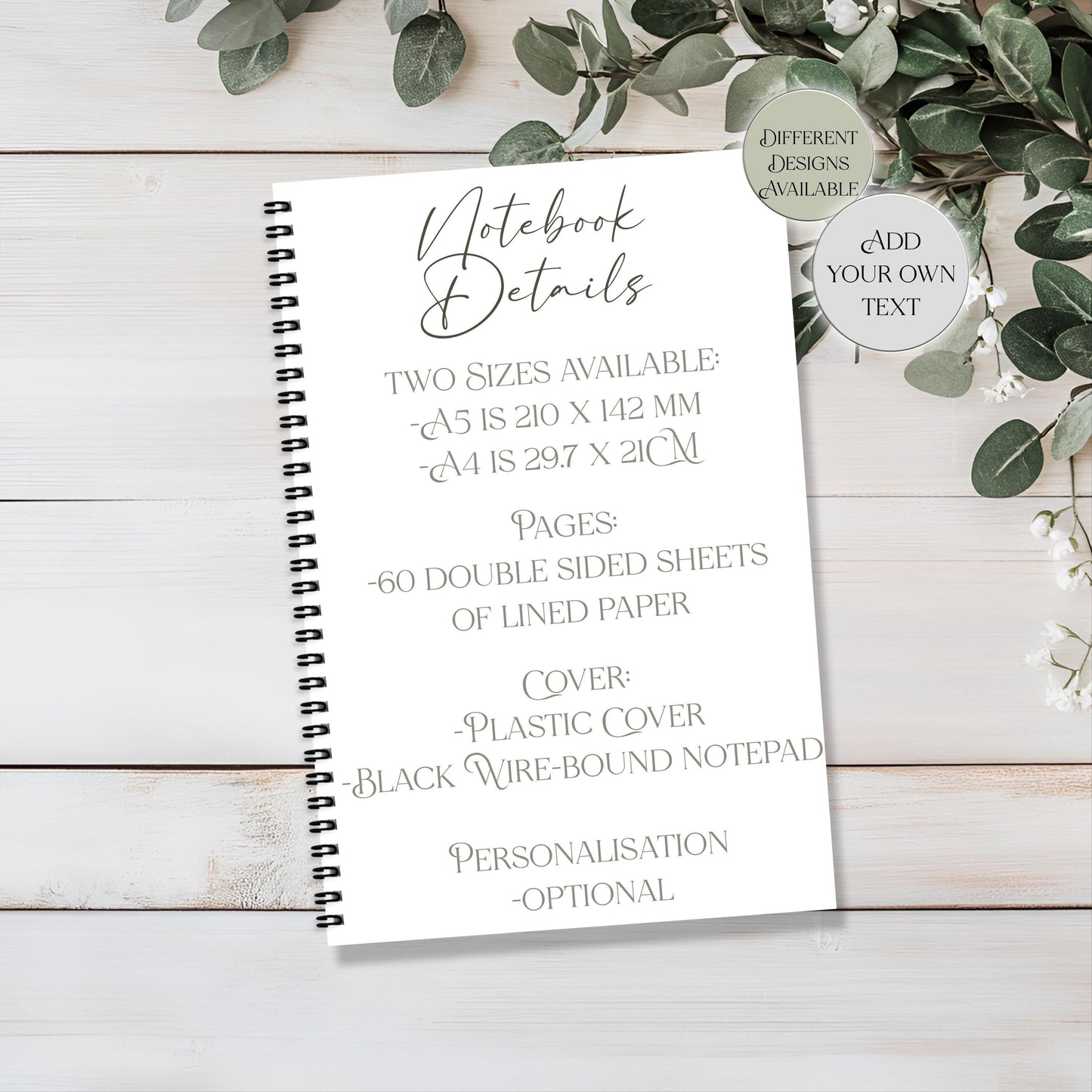 Personalised Guinea Pig Notebook – Custom A4 & A5 Notepad | Guinea Pig Lover Gift