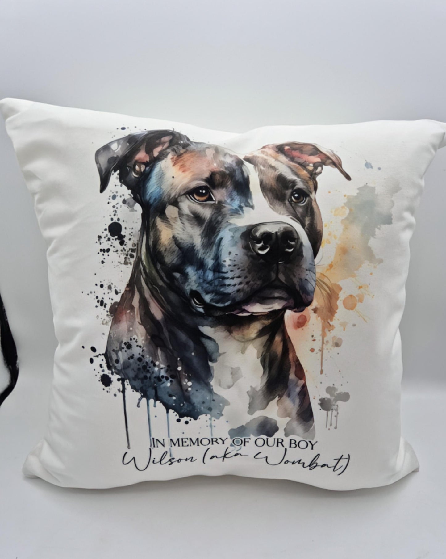 Personalised Staffordshire Bull Terrier Cushion | Custom Staffy Gift | Dog Lover Pillow