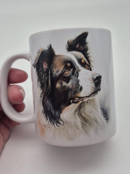 Personalised Border Collie Mug & Coaster Set | Dog Lover Gift