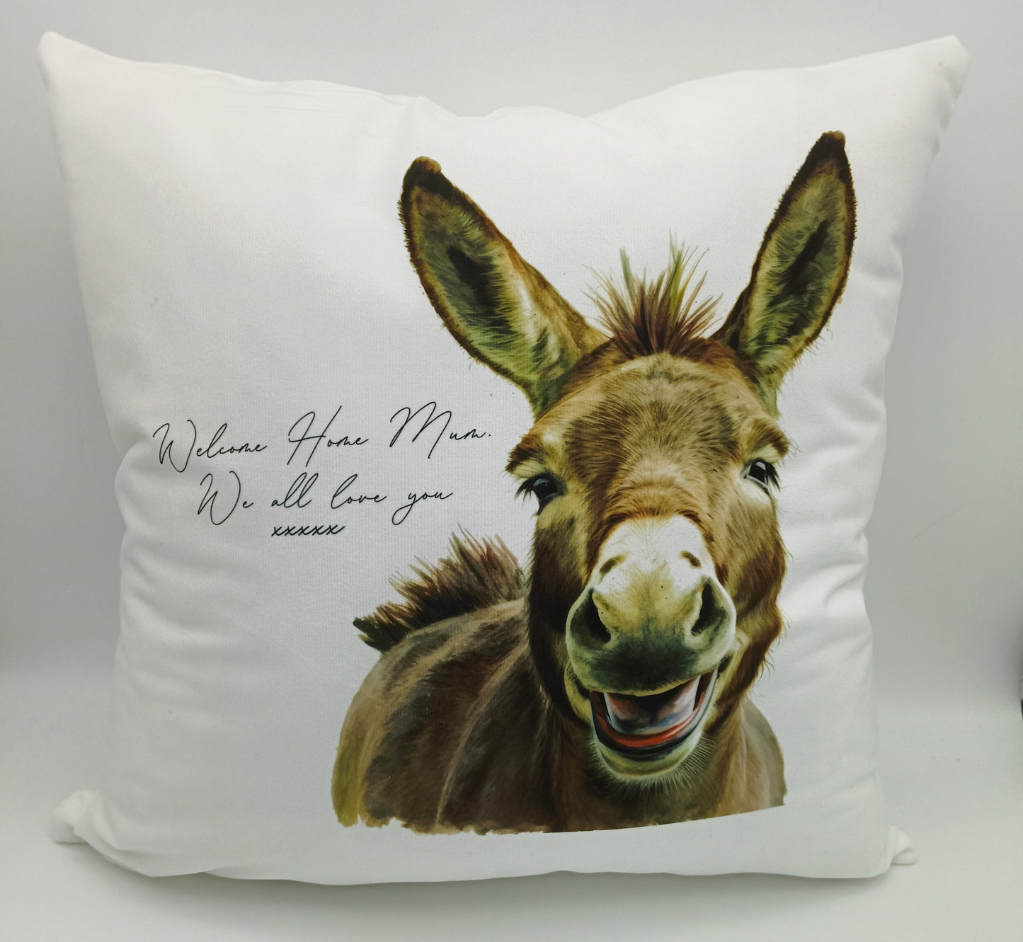 Personalised Donkey Cushion – Custom Donkey Lover Gift & Home Décor