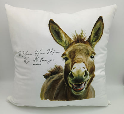 Personalised Donkey Cushion – Custom Donkey Lover Gift & Home Décor