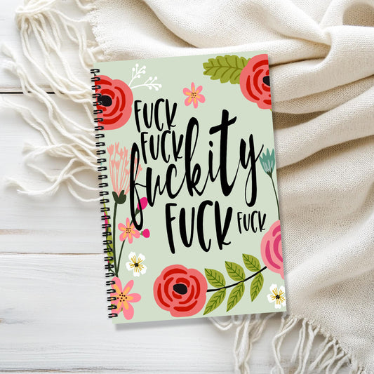 Funny Rude Notebook | Floral Profanity Notepad | A5 or A4