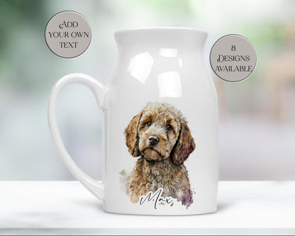 Personalised Cockapoo Milk Jug | Flower Vase | Custom Dog Lover Gift | Cockapoo Home Décor