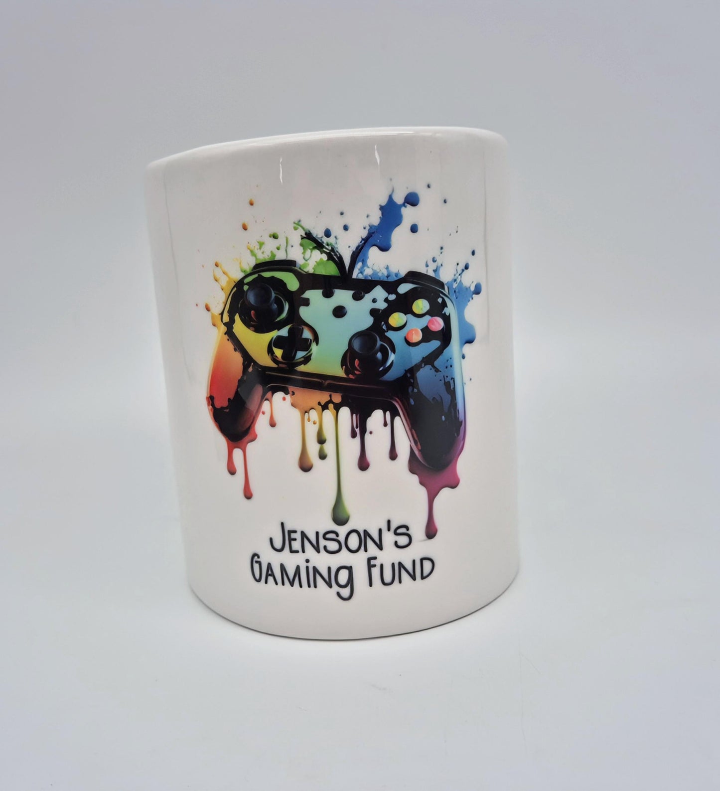 Personalised Gamer Money Box | Ceramic Piggy Bank | Gaming Gift for Boys