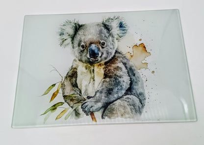 Personalised Koala Bear Glass Chopping Board | Cheese Board | Gift for Her | Housewarming Gift