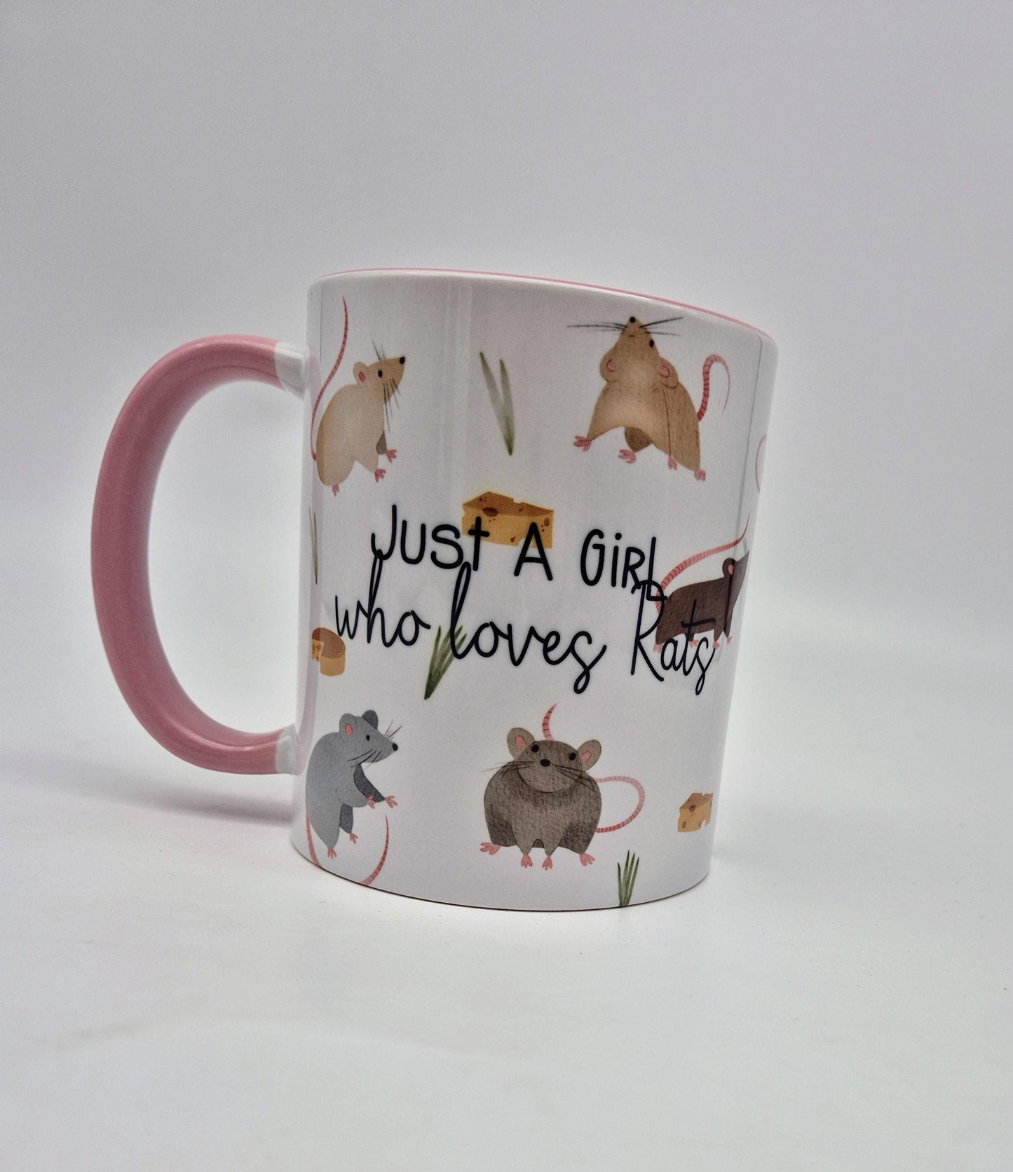 Just A Girl Who Loves Rats Mug & Coaster –  Rat Lover Gift