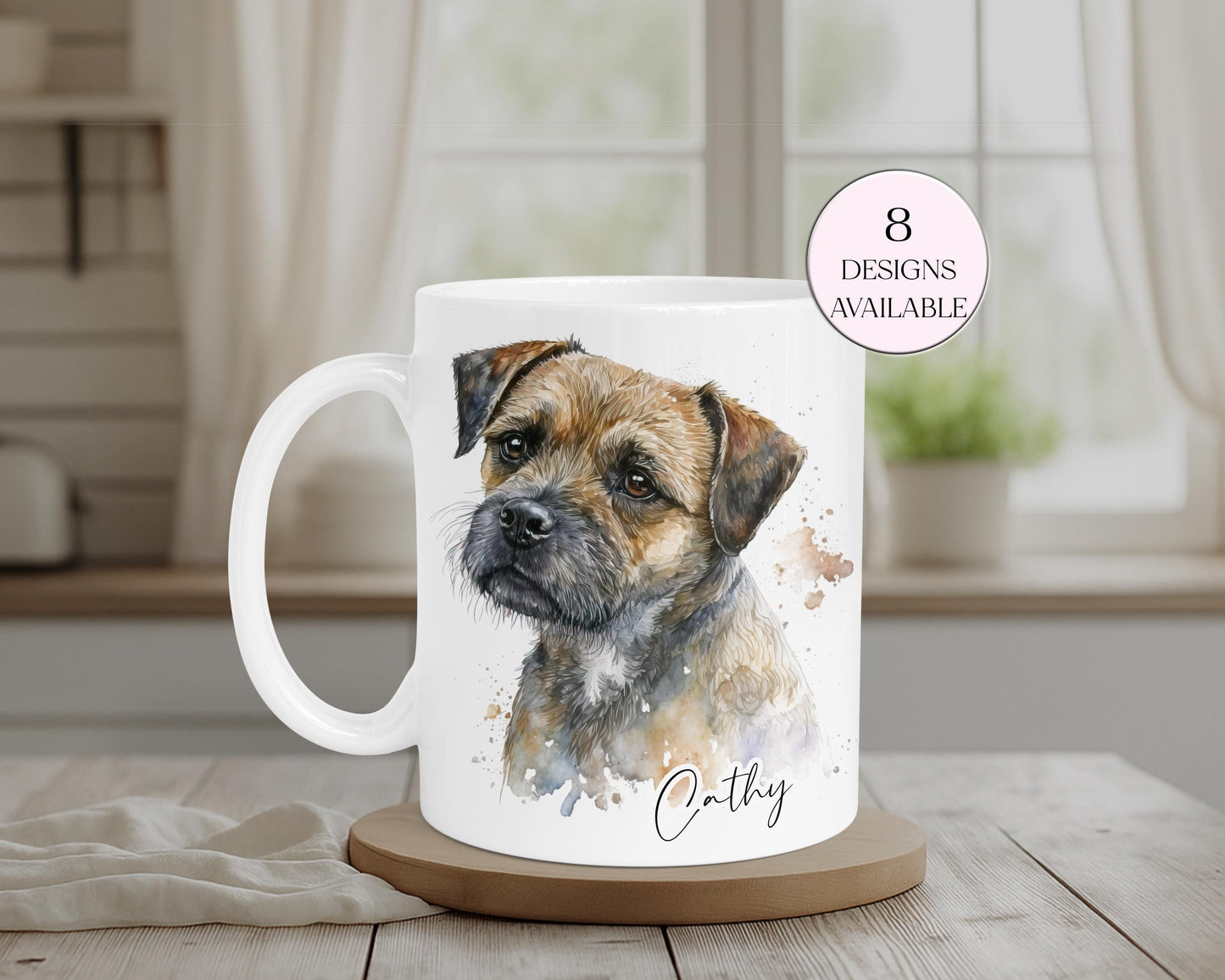 Personalised Border Terrier Mug & Coaster Set | Dog Lover Gift