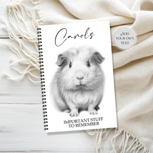Personalised Guinea Pig Notebook – Custom A4 & A5 Notepad | Guinea Pig Lover Gift
