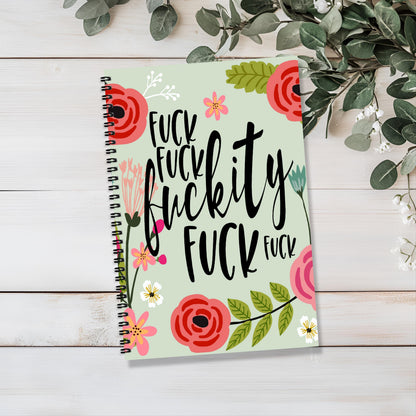 Funny Rude Notebook | Floral Profanity Notepad | A5 or A4